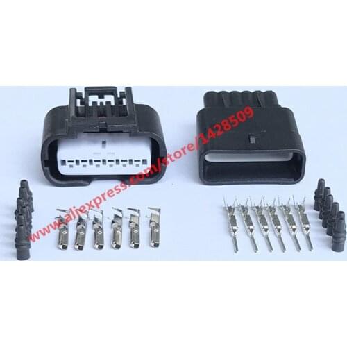 10 Sets 7287-1380-30 Female Male 6 Pin Electrical Accelerator Pedal Sensor Connector Auto Plug For Honda Acura Nissan