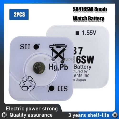 2pc FOR SEIZAIKEN 100% Original 337 SR416SW 1.55V Silver Oxide Watch Battery SR416SW 337 Button Coin Cell MADE IN JAPAN