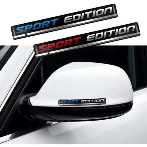 Car styling New 2PCS SPORT Emblem Badge Decal Sticker For BMW Audi Nissan Toyota Honda Motorcycle bicycle decoration Accessorie