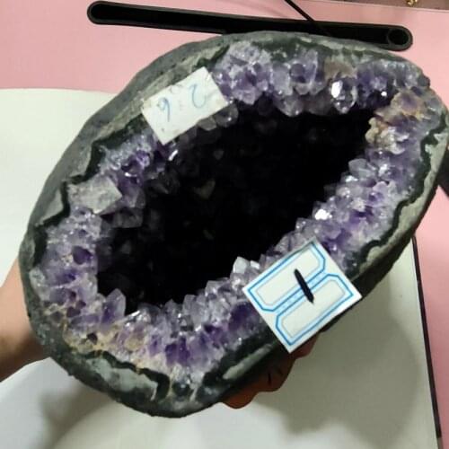 3.5kgs Large Natural Ametista Amethyst Geode Quartz Cluster Crystal Specimen Energy Healing Thunder Egg Wholesale