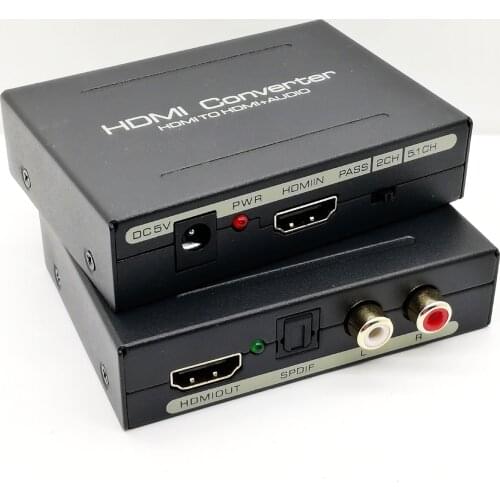 HDMI-Compatible To Optical Toslink Spdif R/L RCA Analog Video Adapter Splitter HDMI-Compatible Audio Extractor