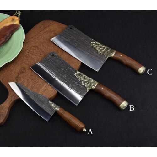 Kitchen knife set Longquan hand forged grinding sharp chopping knife old slicing knife chef special knife fruit knife