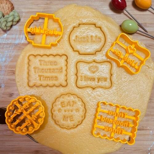 Cookie Molds With Good Wishes Cookie Form with Fun and Irreverent Phrases Cookie Moulds For Baking Biscuit Cutters