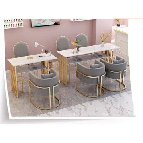 High end light luxury manicure table net red double marble table