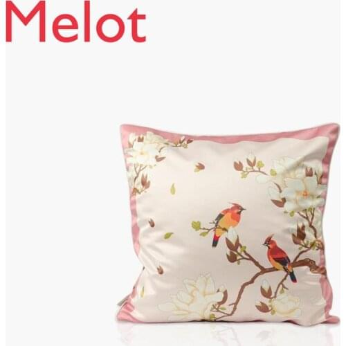 Chinese Silk Scarf Glow Pillow Cover No Pillow Core Birthday Gift Antique Classic Collection