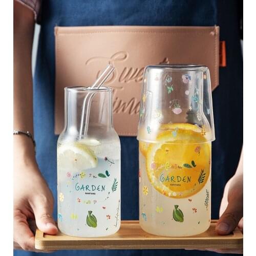 Summer Creative Garden Cup and Pot Set Heat Resistant Single Small Afternoon Tea Drink Milk Glass Friend Exquisite Gift