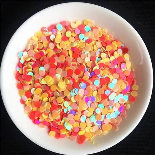 Mix Melon Flesh Yellow 5000pcs/Lot 3mm Round Dot Shape Loose Sequins Paillettes Nail Beauty manicure,wedding decoration confetti