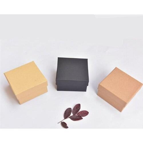 Multicolor Simple Jewelry Box Vintage Brown Black Ring Jewelry Necklace Box Wedding Anniversary Baby Shower Gift Packaging Box