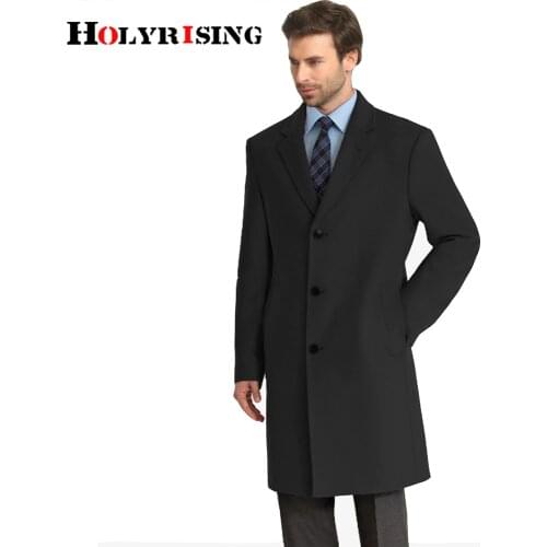 S-9XL men wool coat 50% wool Long-length knee-length handsome woolen coat slim woolen coat British style wool coat 19217
