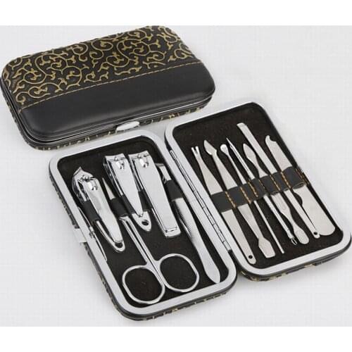 12Pcs Stainless Steel Manicure Pedicure Set Baby Nail Scissors Clippers Kit Tweezer Knife Ear Tools Healthcare Kits