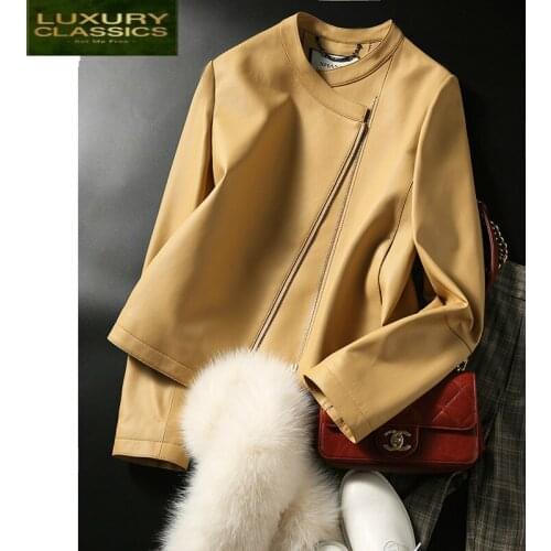 Genuine Leather Jacket 100% Women Coats and Jackets Sheepskin Coat Womens Clothing Coat Female Clothes PY230199AG WPY483