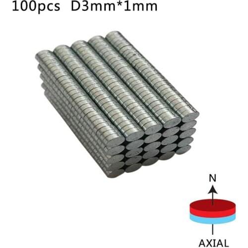 200/100pcs Bulk Small Round NdFeB Neodymium Disc Magnets Super Powerful Strong Rare Earth NdFeB Magnet Dia 3mm x 1mm N35