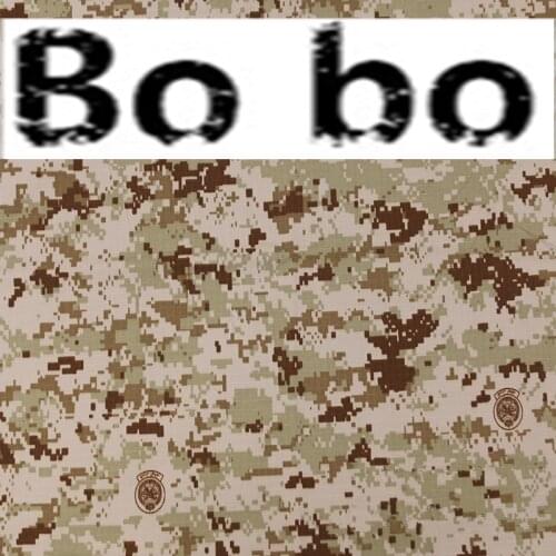 Nylon cotton printed digital camouflage plaid fabric