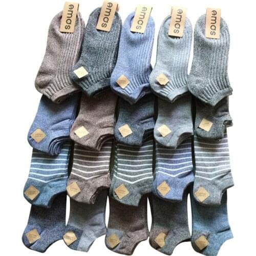 5 Pairs/lot Mens Cotton Socks Spring Autumn Breathable Sock Meias Sokken High Quality No Show Boat Socks Short Men Ankle Socks