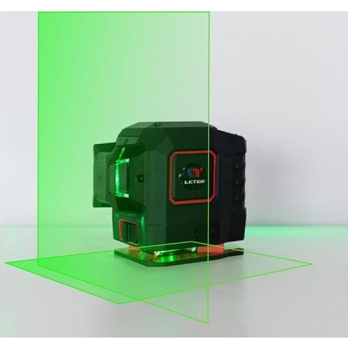 NEW leter 360° 2D 8Line Green Laser Level Auto Self Leveling Horizontal Vertical Measure