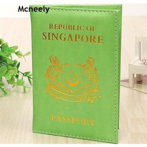 New Singapore Version Multifunctional PU Leather Travel Passport Covers with Credit Card Holder for Singapore Drop Shipping