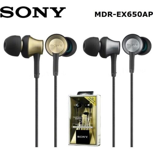 Original Sony Earphone EX650AP In-Ear Metal Earbuds With Mic For XPERIA 1 10 Plus XZ1 XZ2 XZ3 Premium X XA1 XA2 XZS