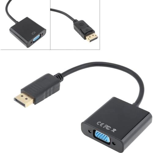 Mini Displayport 1080P DP to VGA Convertor Adapter Cable Male to Female Conversion Line for Projector / DTV / TV / HDVD Player