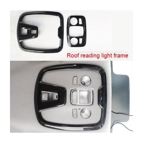 For Peugeot 308 2016-2019 carbon fiber Roof reading light frame 2pcs