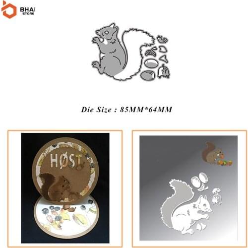 Carbon Steel Metal Cutting Die DIY Animal little Squirrel Suitable for decorative Scrapbook Album Festival Card Making 2021