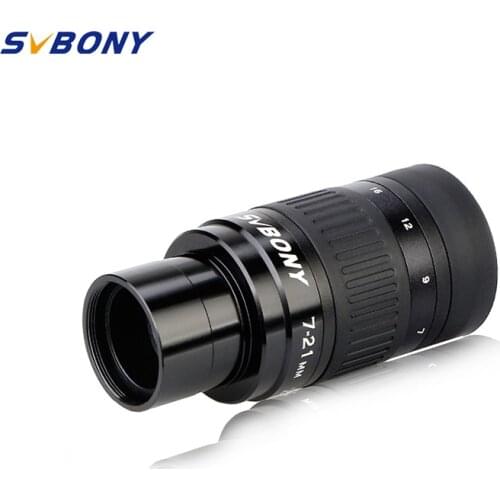SVBONY SV135 1.25'' 7-21mm zoom telescope eyepiece,Zoom eyepiece mul-Coated 6-Elem 4-Group Optical,Continuous zooming eyepiece