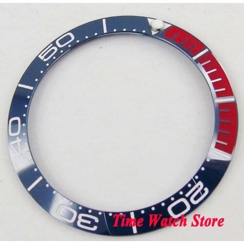 Solid 38mm Red blue luminous ceramic bezel insert fit for 40mm SUB mens watch B40