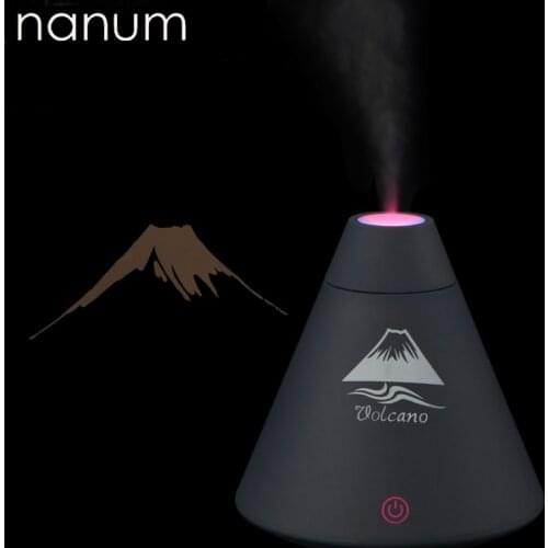 Creative Volcano Humidifier Mini USB Ultrasonic Humidifiers With Colorful Led Light Essential Oil Aroma Diffuser