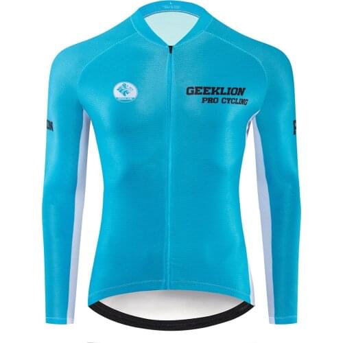 Cycling Jersey Geeklion Long Sleeves Bike PRO Wear Mountain-Road Bicycle Clothing MTB Team Maillot