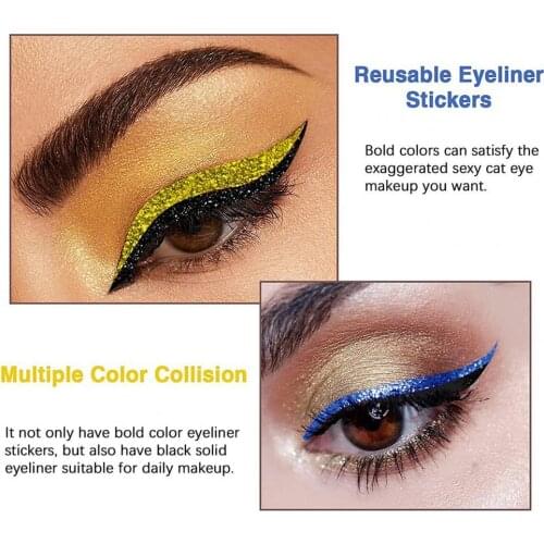 1 Set Eyeshadow Stickers Magnetic Eyelashes Reusable Plastic Convenient Easy Operation Eyelid Makeup Stickers Stage Performance