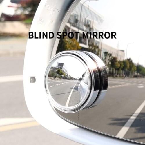 1 Pair Car Blind Spot Mirrors Blindspot Parking Mirror Adjustable Round Convex Outdoor Anti-resistance Repairing Parts