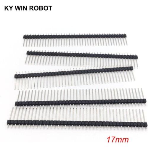 10pcs/lot 2.54mm 1X40 17MM Height Single Row Male Copper Pin Header