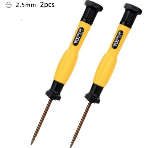 2pcs/ set) 2.5mm Slotted Screwdriver Flat Head Magnetic Tip Screw Driver Laptop Phone Repair Tool Screwdrivers Hand Tool