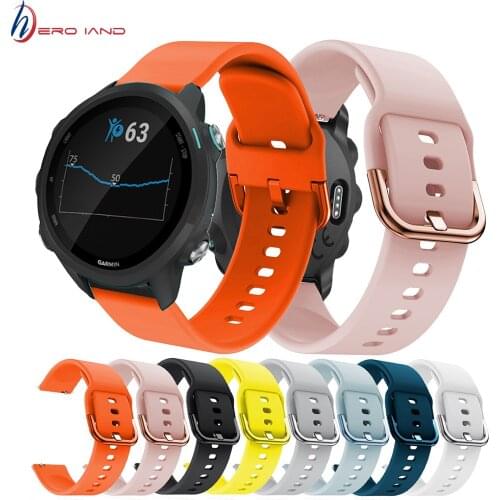 20mm Sports Soft Silicone Replacement Watch Band For Garmin Forerunner 245 Smart watch strap For Samsung Galaxy Watch Active