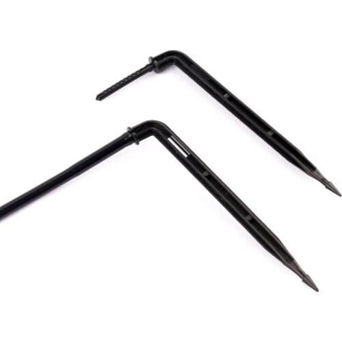 500pcs Bent Drop Arrow Micro Irrigation Drip Emitter Coonect With 3/5mm Garden Hose Bonsai Flower Fruit Plants Irrigation Device