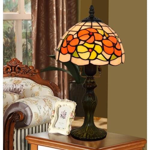 20CM American Rural creative retro Tiffany stained glass dining room bedroom bar lamp Holiday gift Jigsaw puzzle Solder lamp