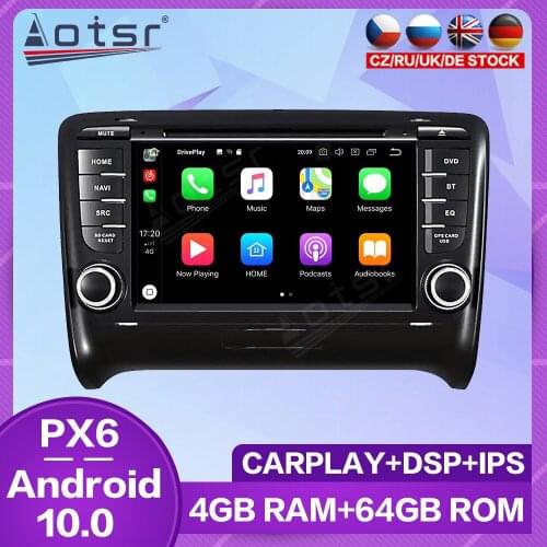 Car Radio GPS Navigation For Audi TT MK2 8J 2006 2007 2008 2009 - 2012 Audio Android Multimedia Player PX6 Screen Stereo Carplay