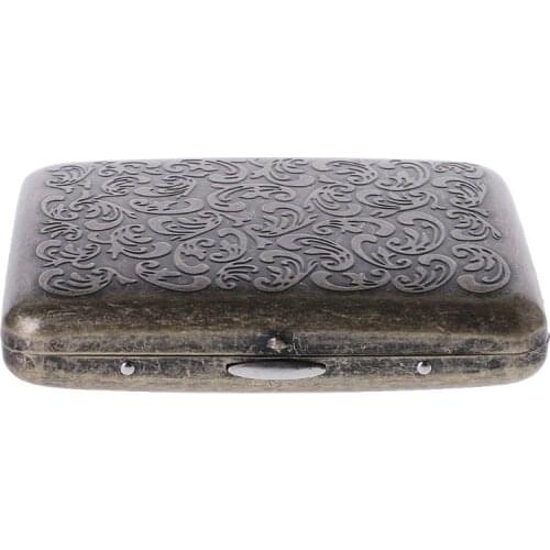 Men Cigarette Case with Gift Box for 20pcs Vintage Metal Cigarette Box on Sale Vintage Bronze Box