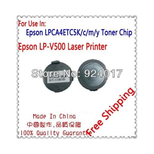 For Epson LP-V500 LPV500 LP V500 500 Printer Toner Cartridge Drum Chip,LPCA4ETC5K LPCA4ETC5C LPCA4ETC5Y LPCA4ETC5M Toner Chip