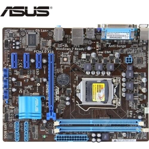 For Intel H61 ASUS P8H61-M LX motherboard DDR3 16GB Socket LGA 1155 Desktop Mainboard uATX Systemboard VGA USB2.0 SATA II Used