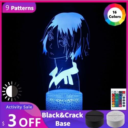 9 Patterns Haikyuu Figure Anime Night Lights Figurine Shoyo Hinata Haikyu Manga Room Decor Gaadget Luz Birthday Kids Child Gift