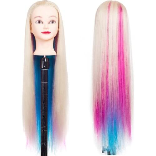 Head for hairstyles mannequin hair head for dolls styling practice braiding hairdressing tete for girl