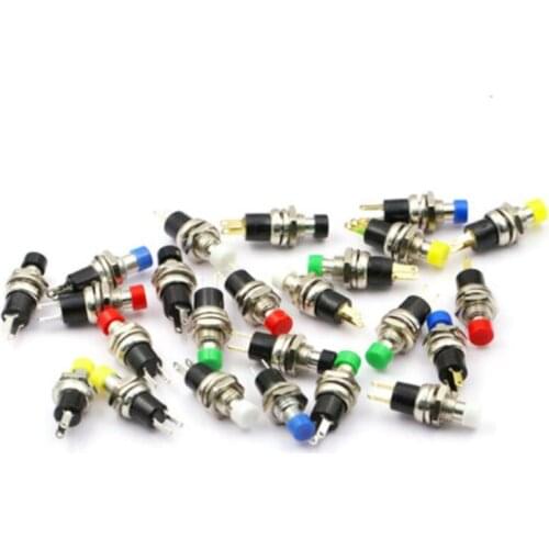Button Switch Momentary No Lock Small 7mm normally Open Six Color ROHS OFF-(ON) Micro Push Button Switch
