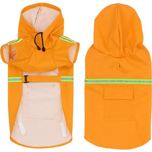 Pet Dog Raincoat Reflective Waterproof For Small Medium Large Dogs Breathable Clothes Jacket Labrador Out Walking S-5XL