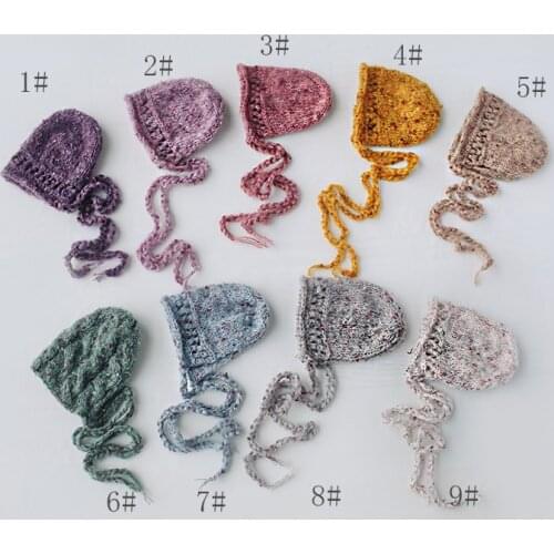 9 color point wool hat cloth wrap set hand-woven original baby baby photo neonatal photography
