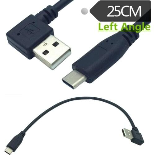 LeTV 1S Charging Cable Type-C Data Cable USB AM 90 ° Elbow Left / Type / c Adapter Cable 25CM