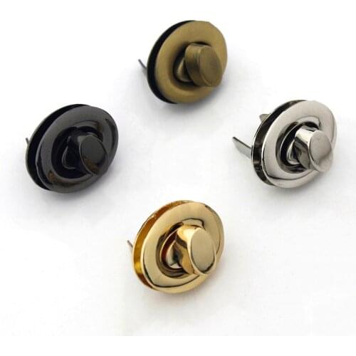 1pcs Metal Turn Lock Oval Fashion Durable Turn Lock For DIY Handbag Bag Purse Luggage Hardware Closure Bag Parts Accessories