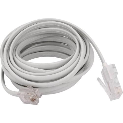 New RJ11 6P4C to RJ45 8P4C Modular Phone Internet Extension Cable 3 Meter