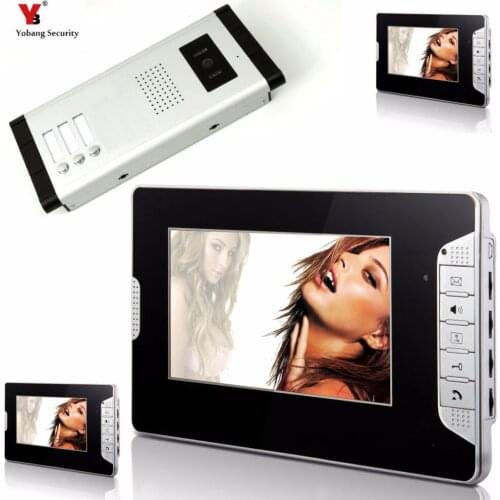 New Apartment 7" Color Screen Video Intercom Door Phone Doorbell System for 3 house Family IN Stock FREE SHIPPING
