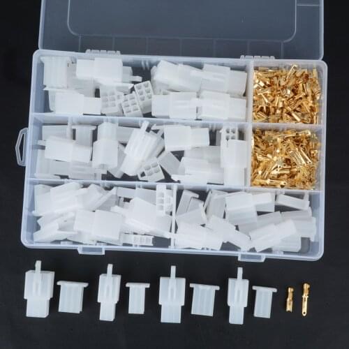 40 Set Electrical Wire Cord Terminal Connector Insulated 2.8 Mm 2 3 4 6 Pin Male Female Crimp Terminals For Auto Motorcycles Car