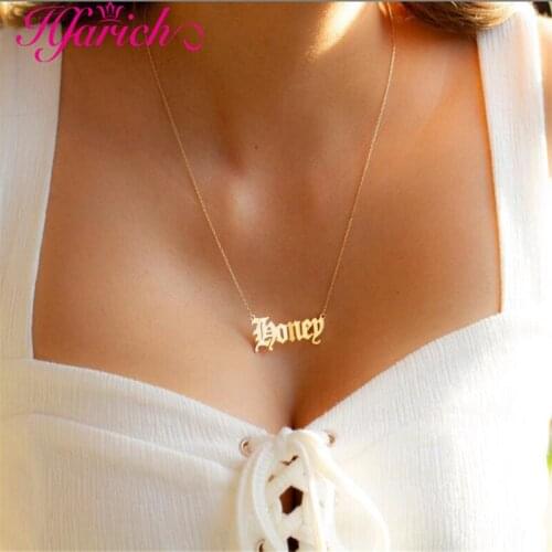 Fashion Sweet Letter Honey Prince Princess Pendants Choker Necklace For Men Women Wedding Party Jewelry Lovers Kids Gifts